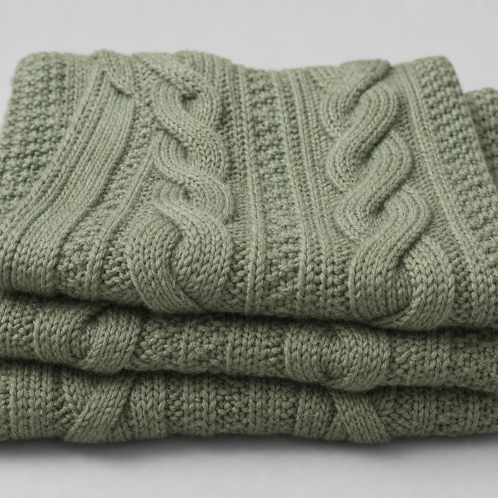 Strickschal Salbei
